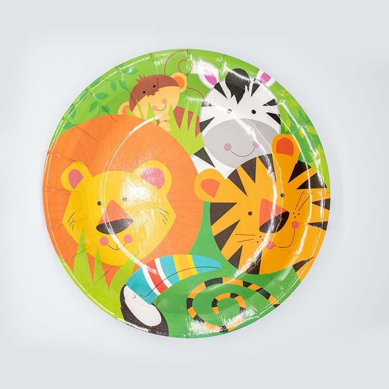 Jungle Animal fournitures vaisselle décorations de fête joyeux anniversaire  enfants garçon Jungle Safari décor de fête à thème forêt verte